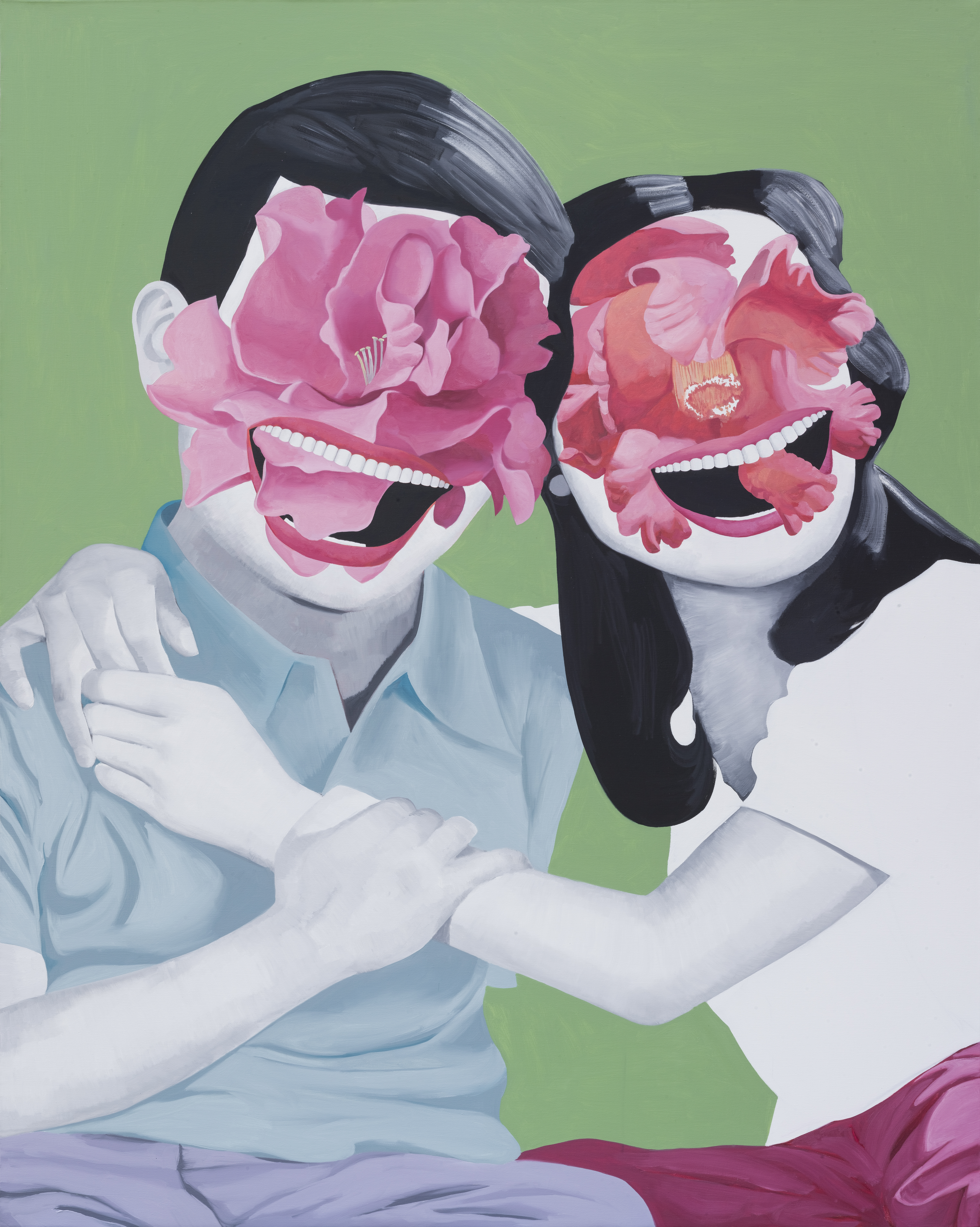 《月季花》布上油画 250X200cm 2020年 